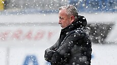 Teplice, 16.2. 2025, FK Teplice - Viktoria Plze, 1. fotbalová liga. Zadumaný...