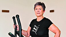 Se shazováním nadbyte�ných kil Iren� pomohl i eliptický trena�ér. P�ístroj jí...