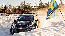 Elfyn Evans b�hem �védské rallye