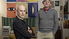 �ubo Balovi� (vlevo), organizátor protificovských protest� v Bardejov�. Na...
