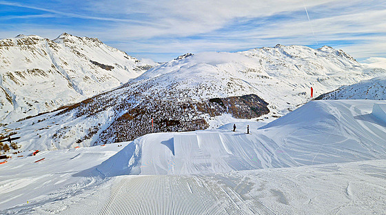 Olympijský snowpark Mottolino v Livignu je v perfektním stavu.