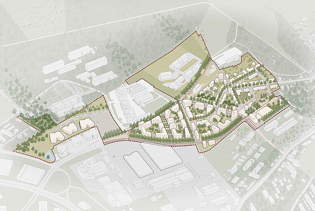 Navrhované vyuité lokality Technologického parku podle územní studie z dílny...