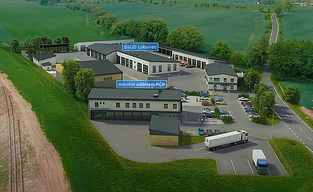 Vizualizace podoby budoucího stediska správy a údrby dálnice D6 u Lubence.