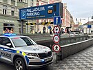 Policie provuje anonymn oznmen o uloen vbuniny v OC Palladium v Praze....