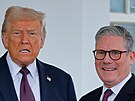 Americký prezident Donald Trump a britský premiér Keir Starmer p�i setkání v...