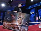 Elon Musk na konzervativní konferenci CPAC v Marylandu (20. února 2025)