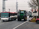 Traktory mc na protest na bval hranin pechod Hodonn/Hol. (27. nora...