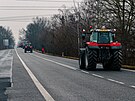 Traktory a dal technika mc na protest na bval hranin pechod...