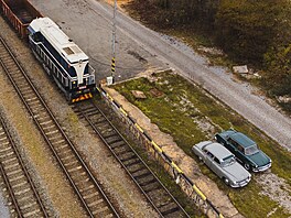 Lokomotiva T435.0539 vyfocená 16. listopadu 2024 v Litomy�l