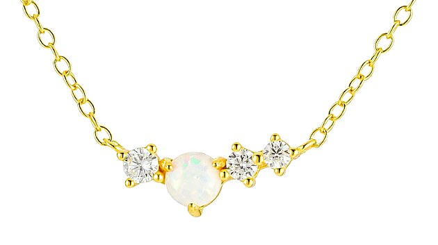 St��brn� n�hrdeln�k s op�lem, cena 1490 K�