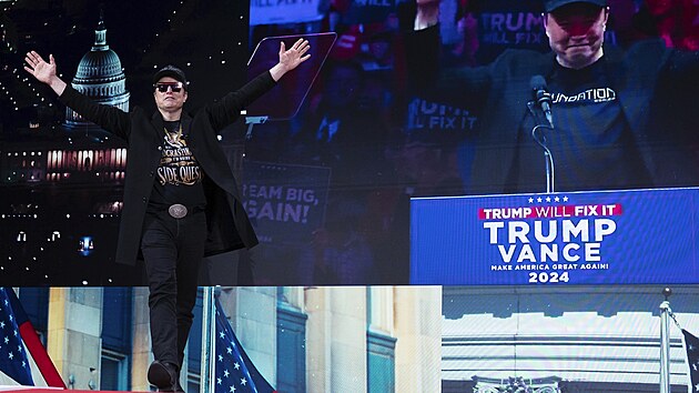 Elon Musk na konzervativn konferenci CPAC v Marylandu (20. nora 2025)