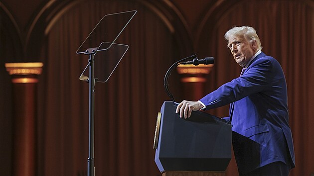 Donald Trump na setkání Asociace republikánských guvernérů (20. února 2025)