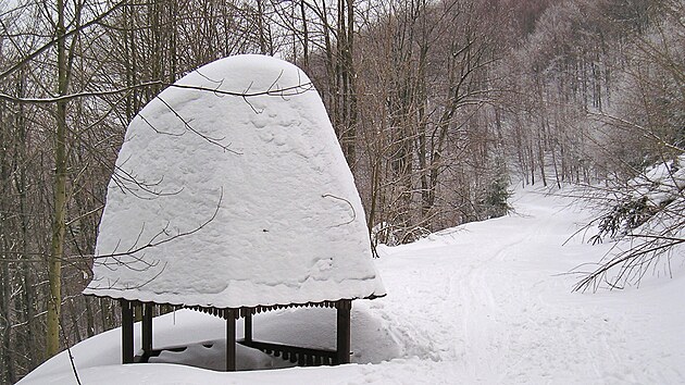 Ladovsk� zima v�roce 2006 pod kask�dou Veli�ky