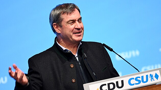 P�edseda K�es�ansko-sociální unie Bavorska Markus Söder na posledním...