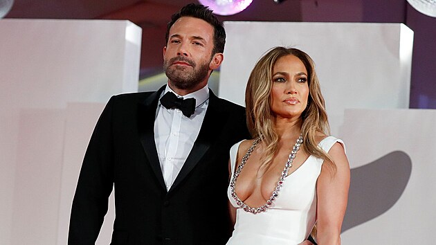 Ben Affleck a Jennifer Lopezová (Benátky, 10. září 2021)