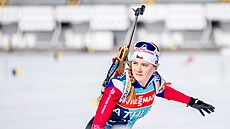 �eská biatlonistka Kate�ina Pavl� trénuje po p�íjezdu na mistrovství sv�ta v...