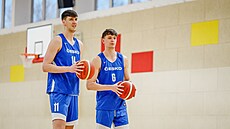 Ond�ej Husták a Ond�ej Hanzlík na tréninku reprezentace v Pod�bradech.