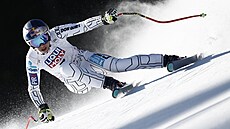 Ester Ledecká bojuje ve sjezdu Svtového poháru v Kvitfjellu.