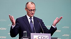 Friedrich Merz na pondlní tiskové konferenci (24. února 2025)