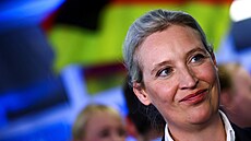 Alice Weidelová ve tábu AfD (23. února 2025)