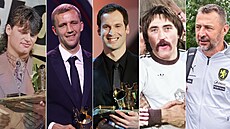 Zleva Tomá Skuhravý, Tomá Souek, Petr ech, Antonín Panenka a Petr Kouba