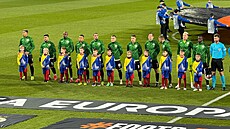 Hrá�i Ferencvárose p�ed utkáním v Plzni.
