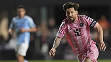 Argentinský fotbalista Lionel Messi v akci bhem utkání Interu Miami proti New...