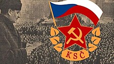 Kolá� komunistického v�dce Klementa Gottwalda na Starom�stském nám�stí a...