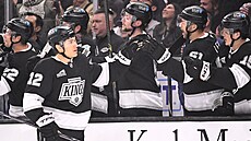 Trevor Moore z Los Angeles se raduje z branky.