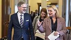 Premiér Petr Fiala a ministryn� obrany Jana �ernochová