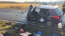 Po nehod� dvou aut v Sop�e�i na Pardubicku byly dv� osoby se st�edn� t�kými...