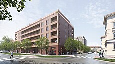 Jeden z bytových dom�, který bude sou�ástí druhé etapy výstavby. Nahradí dne�ní...