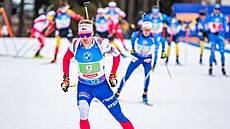 Vít�zslav Hornig v akci na mistrovství sv�ta v biatlonu.