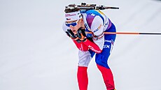 Joná� Mare�ek v akci na mistrovství sv�ta v biatlonu.