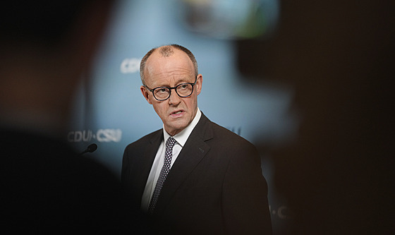 Budoucí n�mecký kanclé� Friedrich Merz (CDU) v Bundestagu (25. února 2025)