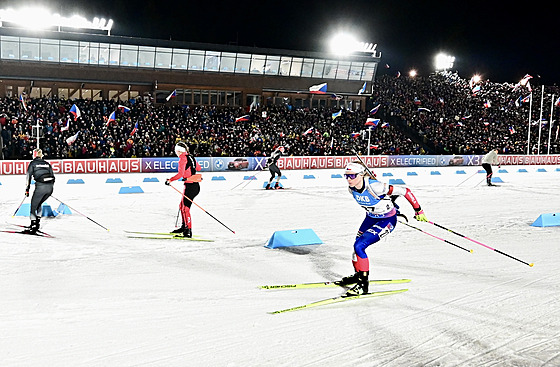 Markéta Davidová vyráží do sprintu v Novém Městě na Moravě.