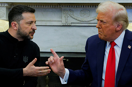 Schůzka amerického prezidenta Donalda Trumpa a ukrajinského prezidenta...