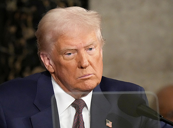 Americký prezident Donald Trump mluví k obma komorám v Kongresu. (5. bezna...