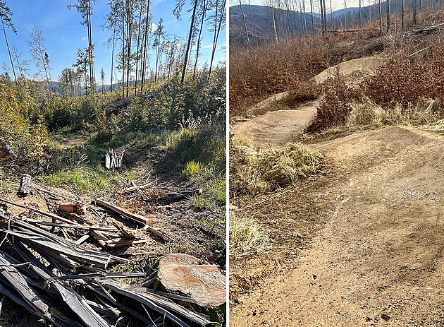 Provozovatelé cyklistických singletrail u Jedovnic na Blanensku provádli pes...