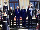 Prezidenti R, Slovenska a Rakouska  Petr Pavel, Peter Pellegrini (vpravo) a...