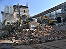 Demolice budovy Vrbenskho lzn v st nad Labem (6. bezna 2025)