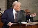 Americký prezident Donald Trump mluví k obma komorám Kongresu. (5. bezna 2025)