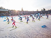 Start enské tafety v Novém Mst na Morav.