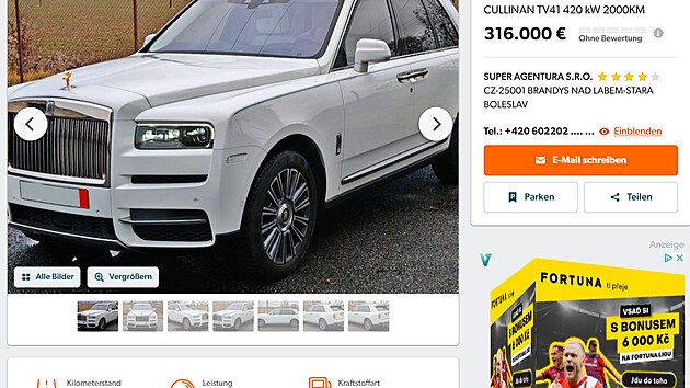 Rolls-Royce Cullinan v nab�dce online inzertn�ho port�lu