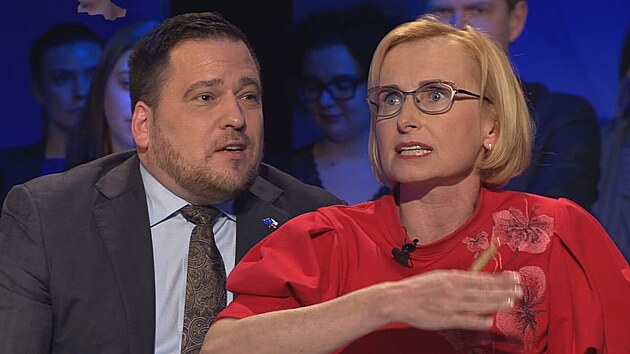 Europoslanec Tom� Zdechovsk� (KDU-�SL) a europoslankyn� Kate�ina Kone�n� (KS�M)