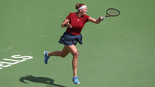 Petra Kvitov v akci na turnaji v Indian Wells.
