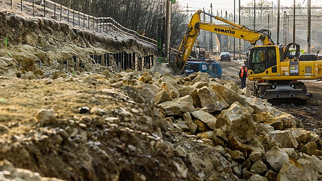 V pond�l� ofici�ln� za�ala modernizace �elezni�n�ho uzlu �esk� T�ebov�. (3. b�ezna 2025)