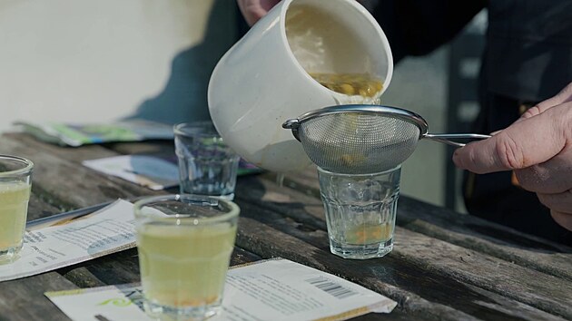 Sem�nka sm��ejte minim�ln� hodinu, nicm�n� lep�� je nechat je namo�en� p�es noc. Maxim�ln� je nechte namo�en� 24 hodin, pak je slijte p�es s�tko a �up s nimi do p�dy. 