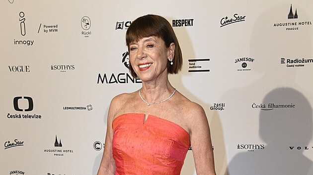 Andrea Barto�kov� na p�ed�v�n� filmov�ch cen �esk� lev (8. b�ezna 2025)