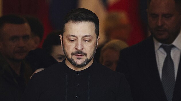 Ukrajinský prezident Volodymyr Zelenskyj na summitu v Londýně. (2. března 2025)